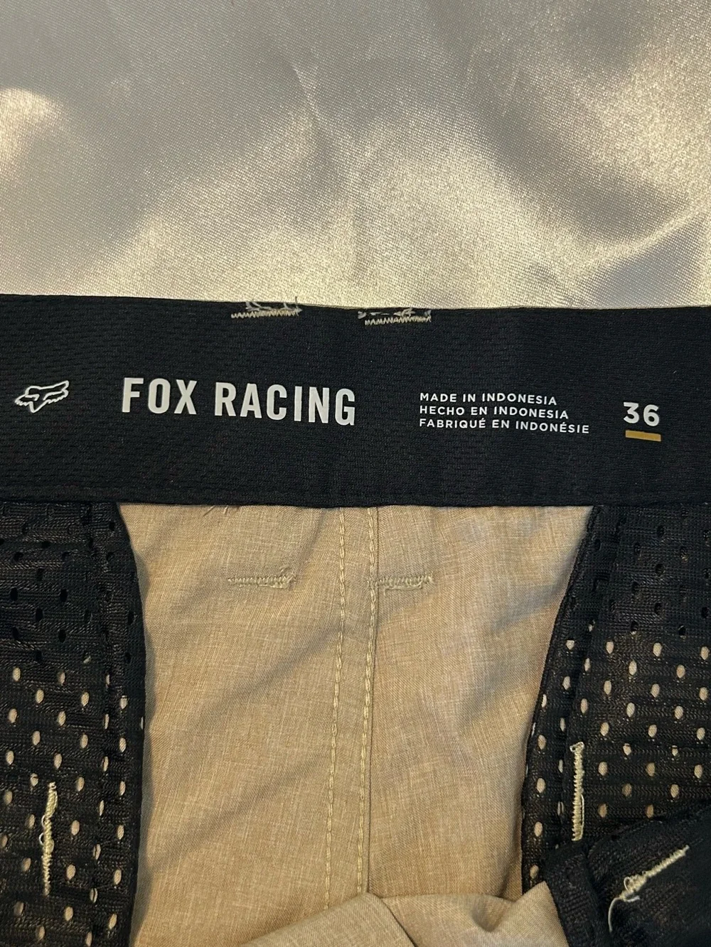 Fox Racing Performance Shorts Essex 3.0 Tan Size 36 Durable Front Pockets - Picture 5 of 9